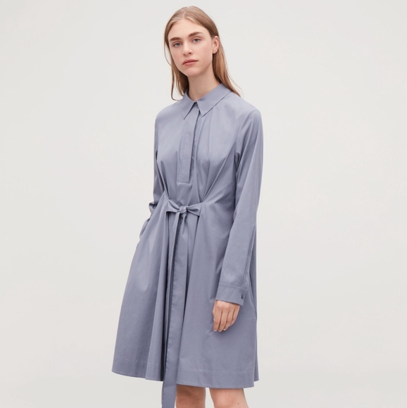 COS Smoky Violet Shirtdress - Picture 1 of 10